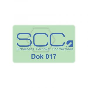 SCC Zertifikat<br/>DOK 017 international (Prüfung)