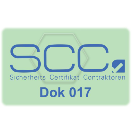 SCC Zertifikat DOK 017 international (Prüfung) Personenzertifizierung