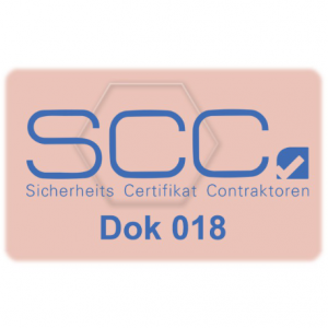 SCC Zertifikat<br/>DOK 018 international (Prüfung)